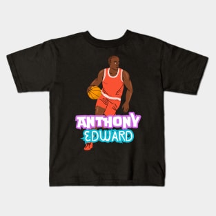 Anthony Edward Vector image print Kids T-Shirt